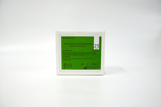 95% Genauigkeits-weißer Dengue-Fieber NS1 Antigen-Test Kit Rapid Chromatographic Immunoassay