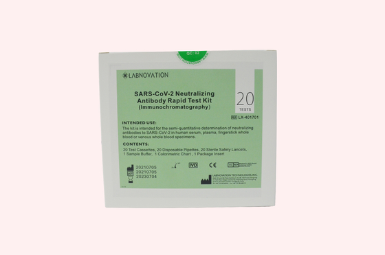 Ein neutralisierender Antikörper-Test Kit Lateral Flow Immunoassay Intended Schritt Covid