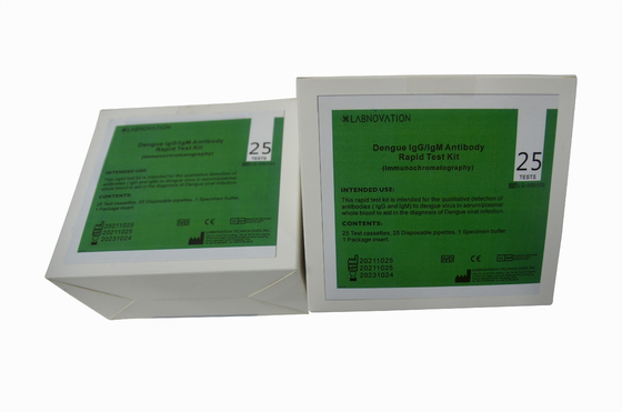 Wegwerfschnelle Test-Ausrüstungen antikörper-Dengue-Fieber IgG IgM 25 Tests für Berufsgebrauch