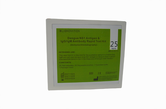 Täglicher Dengue-Fieber Kontrolle-IgG IgM NS1 schneller Diagnosetest der Test-Ausrüstungs-25PCS für Dengue-Fieber
