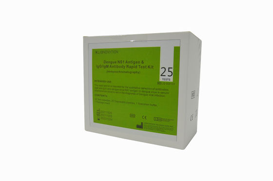 Dengue-Fieber Antigen-Antikörper-Test Kit For NS1 IgM IgG der Test-ISO13485 25